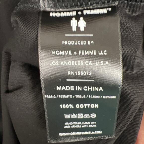 HOMME FEMME Unisex Cotton T-Shirt Black Red SIZE M. NWOT Streetwear - Picture 7 of 9